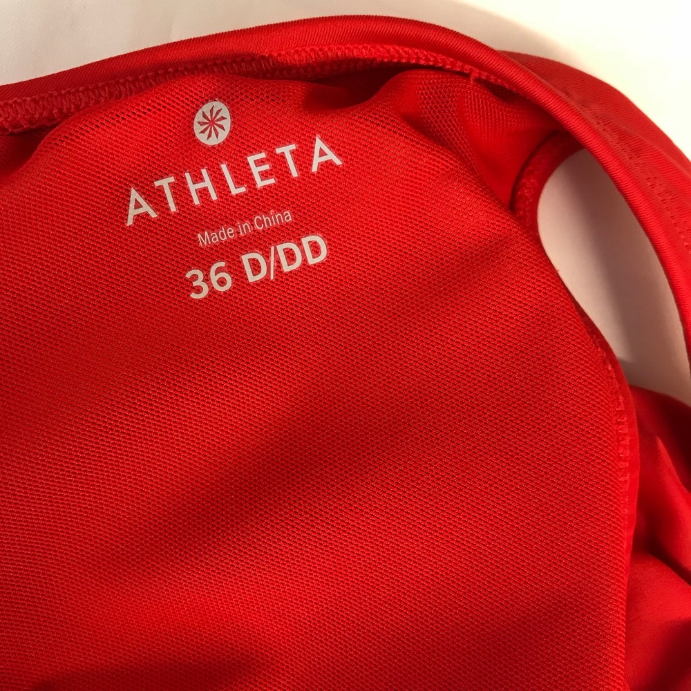 Athleta Swim Dress Red Tie Back Halter 36D/DD Tara - Picture 7 of 7